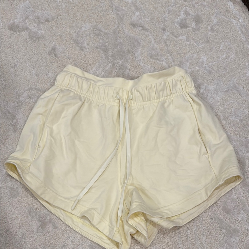Lululemon yellow inner glow shorts